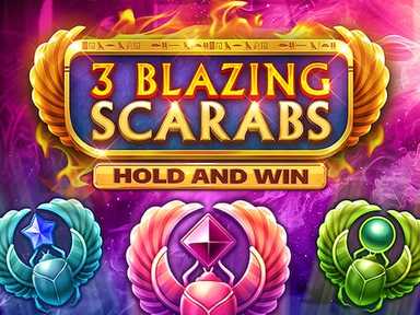 3 Blazing Scarabs Hold and Win